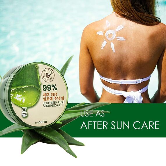 Natürliches Koreanisch Aloe Vera Gel 100 prozent - 300 ml - Feuchtigkeitscreme für Gesicht, Körper Haar-Gel, Pflege nach dem Sonnen, bei Ekzem, Sonnenbrand, Anti-Narben - Aloeveragel