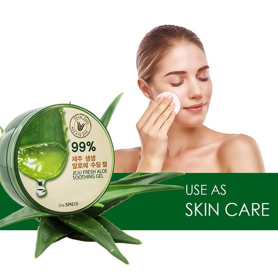 Natürliches Koreanisch Aloe Vera Gel 100 prozent - 300 ml - Feuchtigkeitscreme für Gesicht, Körper Haar-Gel, Pflege nach dem Sonnen, bei Ekzem, Sonnenbrand, Anti-Narben - Aloeveragel