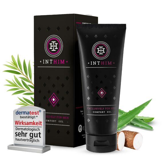IntHim Intimpflege Männer After Shave - Bei Rötungen, Rasurpickeln & Juckreiz - Intim Creme mit Aloe Vera und Teebaumöl - Erfrischend und antibakteriell - Ideal für empfindliche Haut