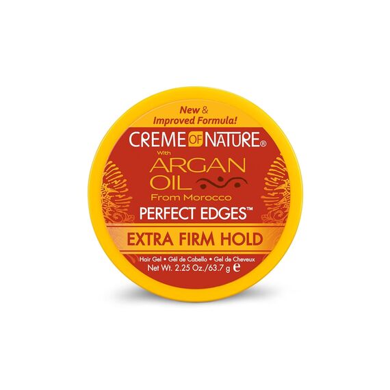 Creme Of Nature Argan Oil Edges Extra starkes Fixiergel mit Arganöl, Styling für alle Haartypen - 63,7g