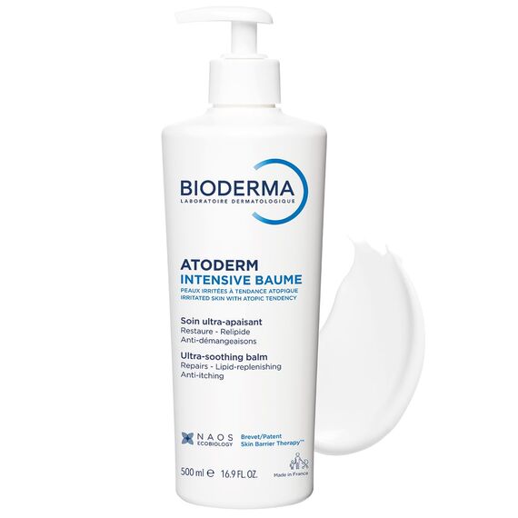 BIODERMA Atoderm Intensive Balsam - Anti-Juckreiz, reparierende und nährende Pflege - sehr trockene, irritierte bis atopische Haut - von Dermatologen empfohlen - Pumpflasche 500 ml
