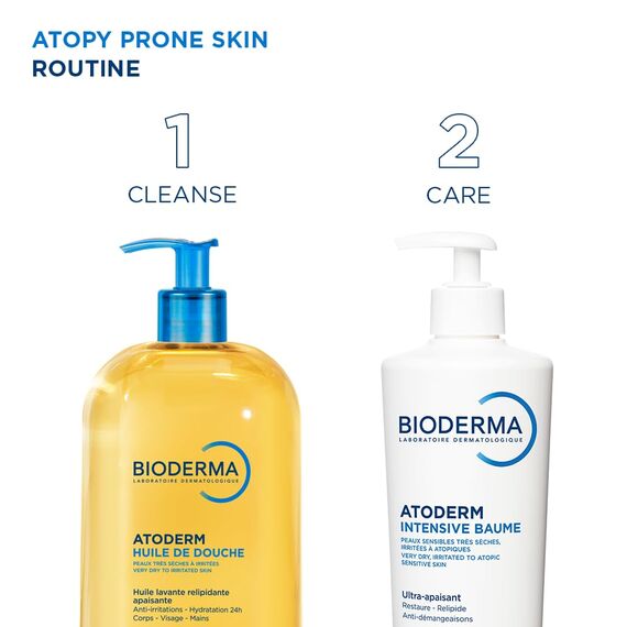 BIODERMA Atoderm Intensive Balsam - Anti-Juckreiz, reparierende und nährende Pflege - sehr trockene, irritierte bis atopische Haut - von Dermatologen empfohlen - Pumpflasche 500 ml