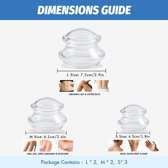 ELERA Schröpfgläser Silikon, Effektive Schröpfen Silikon mit 7 Stück, Schröpfgerät Anti Cellulite Anti Aging Linder Schmerzen und Gelenke für Ganzen Körper