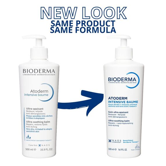BIODERMA Atoderm Intensive Balsam - Anti-Juckreiz, reparierende und nährende Pflege - sehr trockene, irritierte bis atopische Haut - von Dermatologen empfohlen - Pumpflasche 500 ml