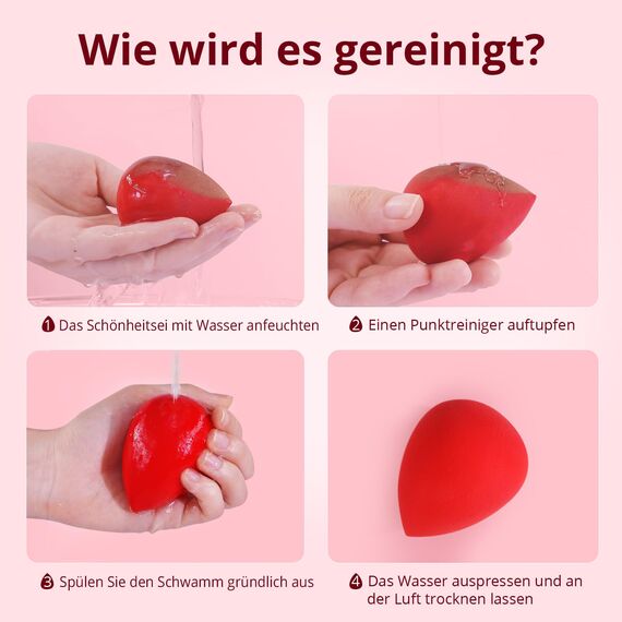 Make Up Schwamm Set, BEAKEY 5 Teiliges Beauty schminkschwamm Foundation Mischschwamm, Makellos für Flüssigkeit, Creme und Puder, Mehrfarbige Makeup schwämmchen