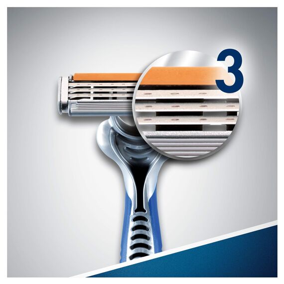 Gillette Sensor3 Rasierklingen mit verbesserten Gleitstreifen für eine glatte und komfortable Rasur, 8 Ersatzklingen