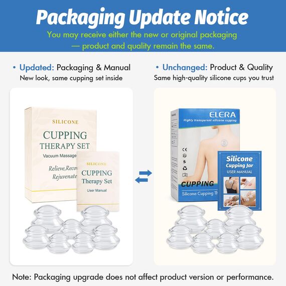 ELERA Schröpfgläser Silikon, Effektive Schröpfen Silikon mit 7 Stück, Schröpfgerät Anti Cellulite Anti Aging Linder Schmerzen und Gelenke für Ganzen Körper