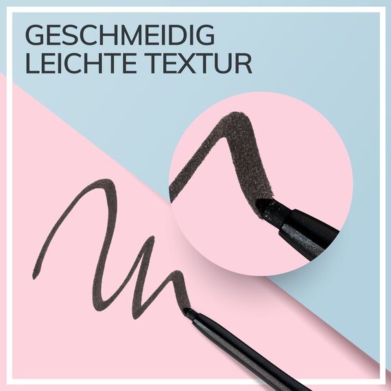 Manhattan Endless Stay Waterproof, Schwarzer Gel Eyeliner mit Glitzer und herausdrehbarer Mine ohne Anspitzen, Farbe Starlit Black 007, 1 x 2,6g