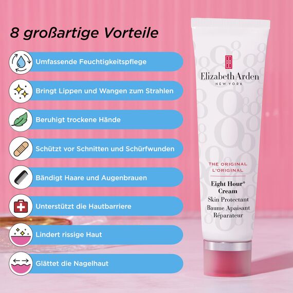 Elizabeth Arden Eight Hour Cream, Skin Protectant, intensive Feuchtigkeitscreme für Gesicht, Hände & Körper, pflegender Balsam gegen trockene Haut, Gel mit Vitamin E, 30 ml