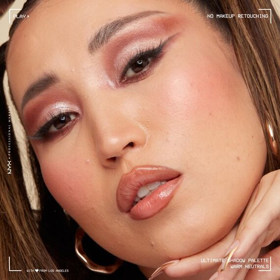 NYX Professional Makeup Lidschattenpalette mit 16 Farbtönen, Intensives und langanhaltendes Finish, Vegane Formel ohne Inhaltsstoffe tierischen Ursprungs, Ultimate Shadow, Farbton: Warm Neutrals