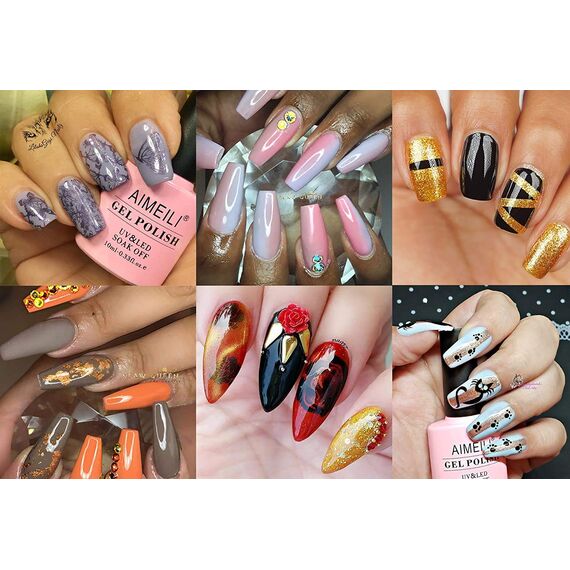 AIMEILI Base Coat Unterlack UV LED Gellack Gel Nagellack Gel Nail Polish 10ml