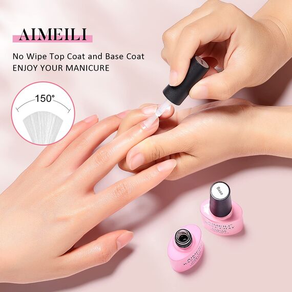 AIMEILI Base Coat Unterlack UV LED Gellack Gel Nagellack Gel Nail Polish 10ml
