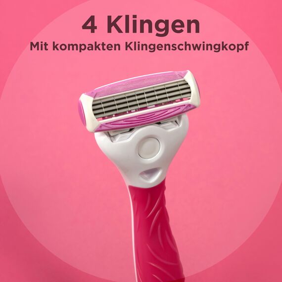 Wilkinson Sword Quattro for Women Rasierklingen für Damen Rasierer, 3 Stück
