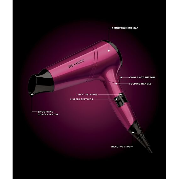 Revlon RVDR5229 Perfect Heat Frizz Fighter Haartrockner, 2200W und Klappgriff