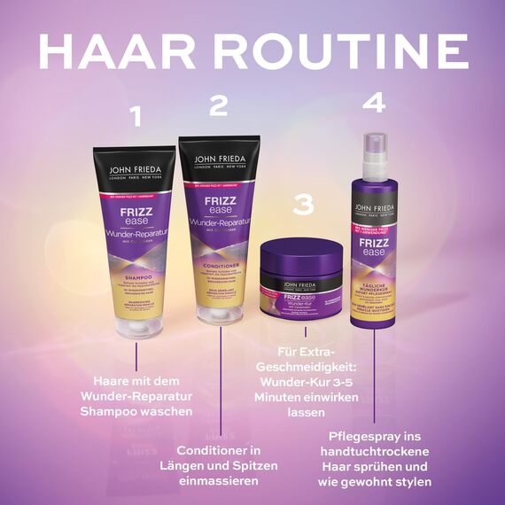 John Frieda Wunder Reparatur Conditioner - Inhalt: 250 ml - Sofort-Reparatur, Geschmeidigkeit & Schutz - Mit Argan-, Kokosnuss- & Moringa-Öl