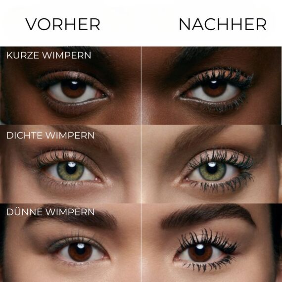 Lancôme Monsieur Big Mascara 01 Schwarz, Wimperntusche für bis zu 12x mehr Volumen, langanhaltende Formel für bis zu 24 Stunden Halt, intensives Schwarz, 10ml