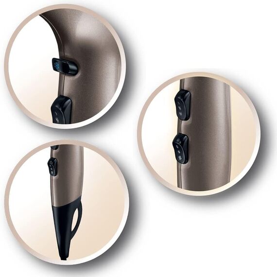 Remington Haartrockner [leistungsstark & schonend] Ionen Keratin (2200 W, 130 km/h Luftstrom, 3 Stylingaufsätze angereichert mit Keratin & Mandelöl, 3 Heiz- & 2 sep. Gebläsestufen, Abkühlstufe) AC8002