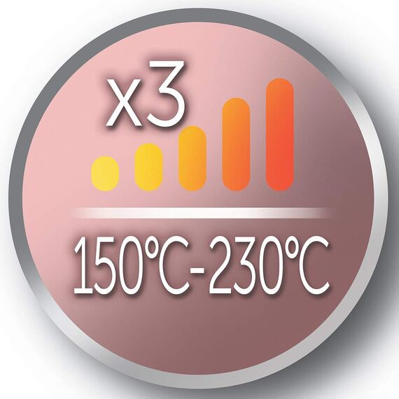 Remington Glätteisen & Haarbürste für eine reduzierte Stylingzeit (Keratin-Keramikbeschichtung mit Mandelöl angereichert, Digitales Display, 150-230°C) CB7480, Ionen-Technologie, Grau/Rose Gold