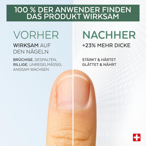 BRÜCHIGE, GERILLTE UND STRAPAZIERTE NÄGEL | Rein pflanzliche Behandlung | Regeneriert, stärkt, belebt und nährt| Professionelle Fuß-/Handpflege | Einfach & schnell | Swiss Made