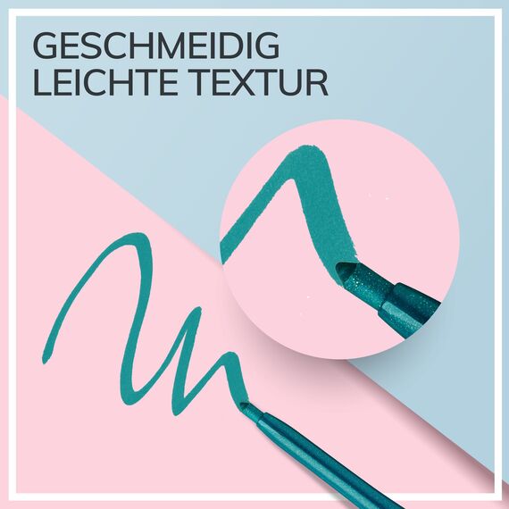 Manhattan Endless Stay Waterproof Gel Eyeliner – Grüner Gel Eyeliner mit Glitzer und herausdrehbarer Mine ohne Anspitzen – Farbe Emerald Sparkle 005 – 1 x 2,6g