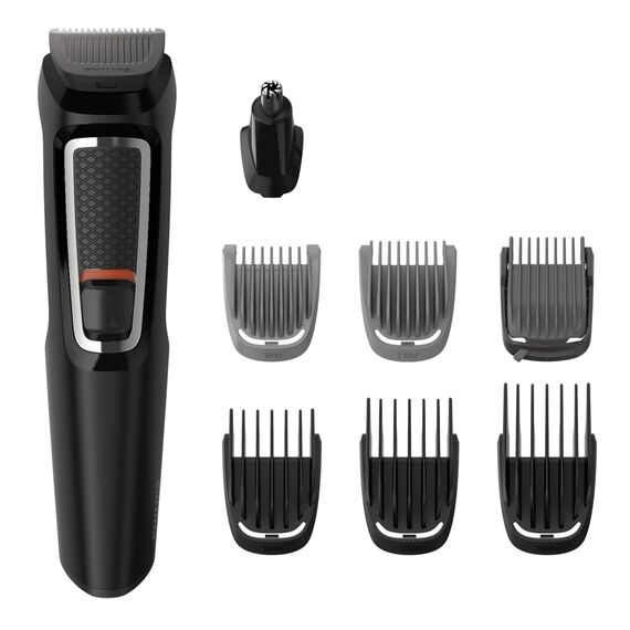 Philips Series 3000, All-in-One-Trimmer, 7-in-1-Multigroom, einfaches Styling für Gesicht und Haar, 11 Längeneinstellungen (0,5–16 mm), Modell MG3730/15