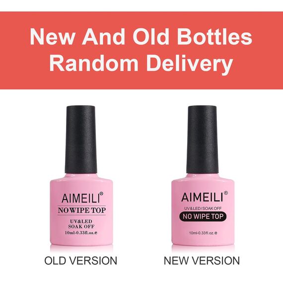 AIMEILI No Wipe Top Coat Überlack UV LED Gellack Gel Nagellack Gel Polish - 10ml