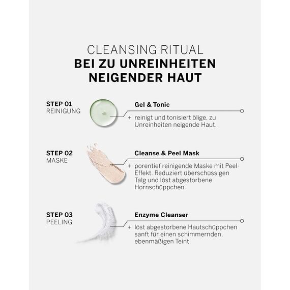BABOR CLEANSING Gel & Tonic 2 in 1 für ölige und unreine Haut, Anti-Bakterielles Reinigungsgel und Gesichtswasser in einem, Vegane Formel, 1 x 200 ml