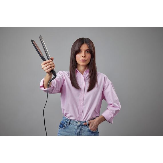 Remington Glätteisen [hochwertige Beschichtung] Keratin (Keramikbeschichtung mit Keratin & Mandelöl angereichert) LCD-Display, 10 Temperatureinstellungen 150-230°C, Haarglätter S8540,Schwarz, 110 mm