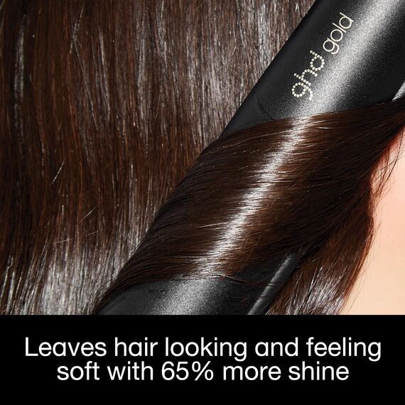 ghd gold - Professioneller Haarglätter zum Glätten, Locken und zum Erzeugen von Wellen, optimale Stylingtemperatur 185ºC, Zweizonen-Technologie, Schwarz
