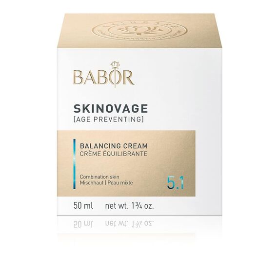 BABOR SKINOVAGE Balancing Cream, Gesichtscreme für Mischhaut, Mattierende Feuchtigkeitspflege für ebenmäßigen Teint, Anti-Aging, 1 x 50 ml