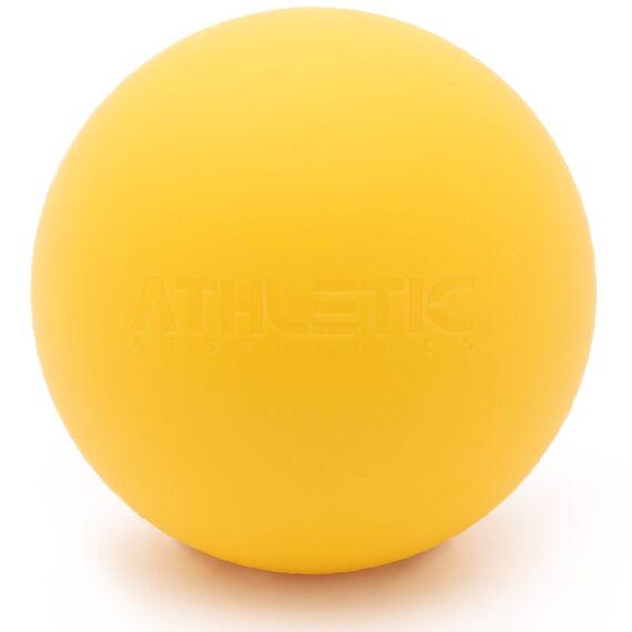 ATHLETIC AESTHETICS Massageball [6cm] - Lacrosseball und Faszienball für Selbstmassage und Triggerpunkttherapie (Entschteilungen bei Verspannungen) in Gelb