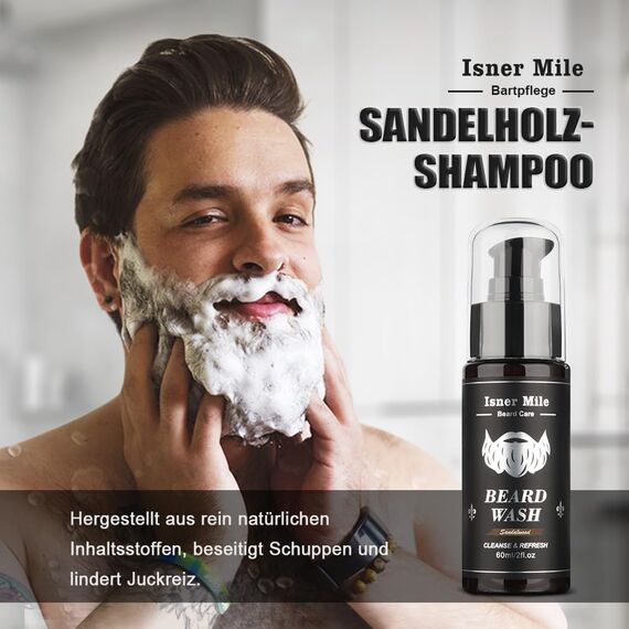 Bartpflege Set für Männer Alles-in-1: Bart Geschenke Geburtstagsgeschenk Weihnachtsgeschenke für Männer mit 40ML Bartöl, Bartbürste, Bartshampoo, Bartbalsam, Bartkamm & Rasiermesser, Männergeschenk