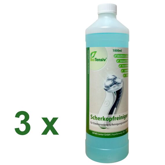 3x BioTensiv® Professional Scherkopfreiniger 1000ml