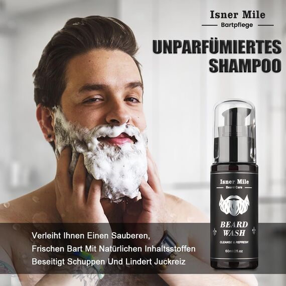 Bartpflege Set für Männer Alles-in-1: Bart Geschenke Geburtstagsgeschenk Weihnachtsgeschenke für Männer mit 40ML Bartöl, Bartbürste, Bartshampoo, Bartbalsam, Bartkamm & Rasiermesser, Männergeschenk