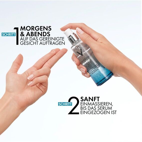 VICHY Hyaluron-Boost feuchtigkeitsspendendes Serum, Aufpolsternd, Anti-Falten, Mit Hyaluronsäure und essenziellen Mineralien, Minéral 89, 50 ml