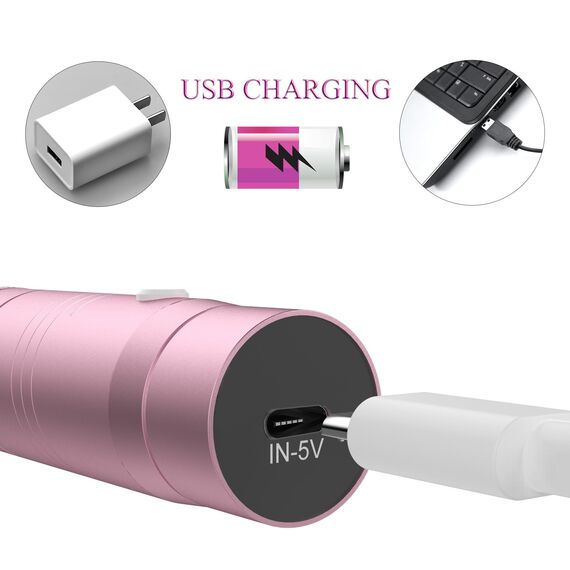 PELCAS Derma pen Elektrischer Mikroneedling Schönheit Pen Mikronadelstift Wiederaufladbar Verstellbar Länge mit 3 Geschwindigkeiten inkl. 3 Ersatzköpfe Tragbares Microneedling Gerät für Gesicht Haut