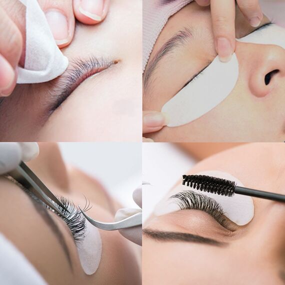 Lunamoon Augenpads für Wimpernverlängerung Wimpern Pads Wimpernverlängerung Pad Eyelash Pad Wimpern Färben Pad Wimpernlifting Pad Eye Gel Patch for Eyelash Extensions 50Paar (Lila)