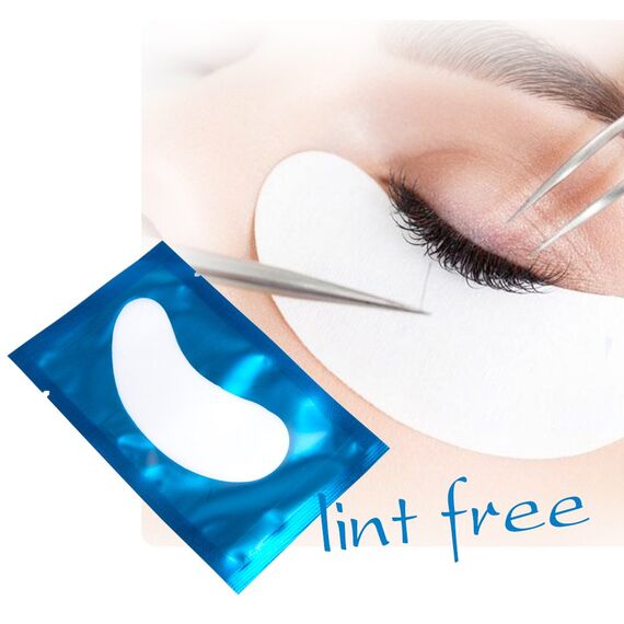 50 Paar Augenpads für Wimpernverlängerung Fusselfrei Augen Gel Patch Hydrogel Augenpads Profi Lint Free Eye Gel Patch for Eyelash Extensions Augenwimper (Blau)