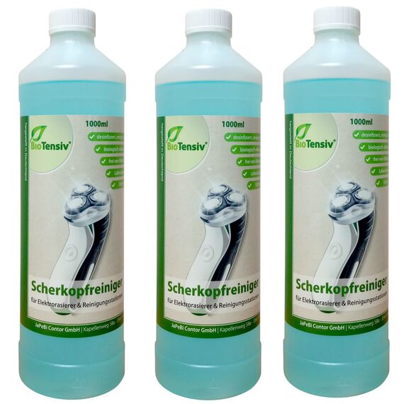 3x BioTensiv® Professional Scherkopfreiniger 1000ml