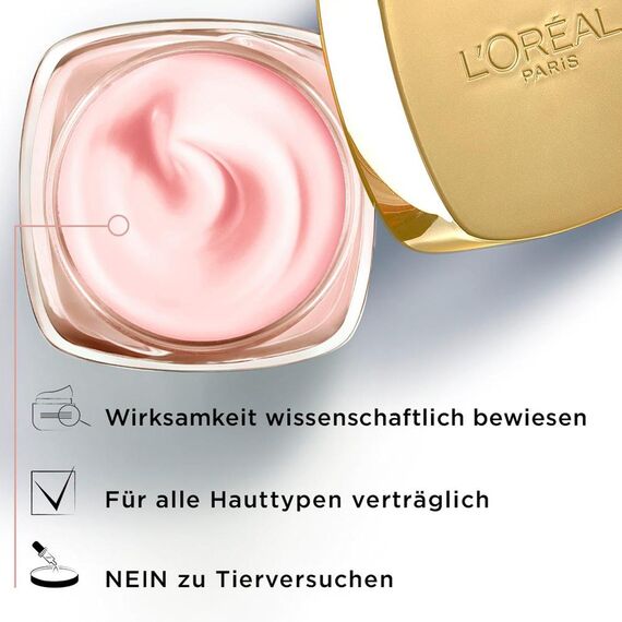 L'Oréal Paris Gesichtspflege Set, Age Perfect Golden Age, Anti-Aging Tagespflege und Nachtpflege, Festigung und Glanz, Für reife und fahle Haut, Mit Pfingstrosen-Extrakt, 2 x 50 ml