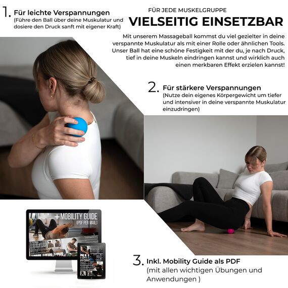 ATHLETIC AESTHETICS Massageball [6cm] - Lacrosseball und Faszienball für Selbstmassage und Triggerpunkttherapie (Entschteilungen bei Verspannungen) in Gelb