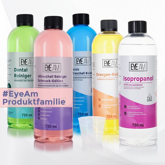 Dental Ultraschallreiniger Konzentrat 750ml – Reinigungskonzentrat für jedes Ultraschallreinigungsgerät für Zahnprothesen, Gebisse, Zahnersatz – Prothesenreiniger (750 ml)