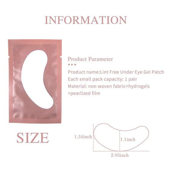 Augenpads für Wimpernverlängerung Wimpern Pads Wimpernverlängerung Pads Eyelash Pad Wimpern Färben Pad Wimpernlifting Pad Under Eye Pads Eye Patch Augen Pads 50 Paar (Rosa)