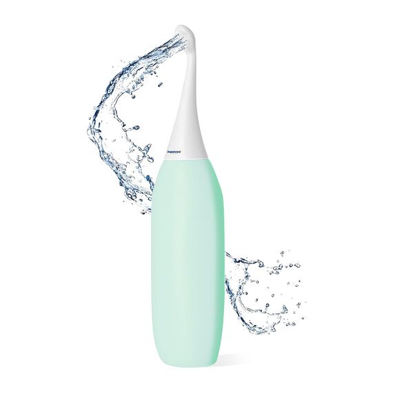 HappyPo Tragbar Po Dusche 300 ml - Tragbares Bidet Handbrause für Männer und Frauen - Toilette Popodusche Ersetzt Feuchtes Toilettenpapier - Intimdusche für Schwangerschaft, Wochenbett und Reisen