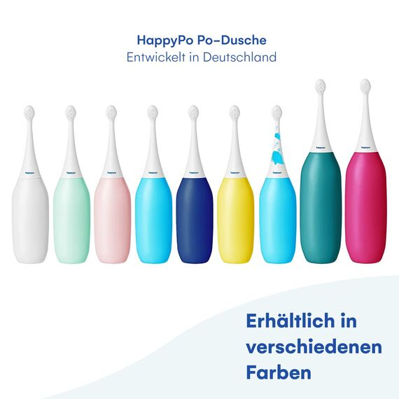 HappyPo Tragbar Po Dusche 300 ml - Tragbares Bidet Handbrause für Männer und Frauen - Toilette Popodusche Ersetzt Feuchtes Toilettenpapier - Intimdusche für Schwangerschaft, Wochenbett und Reisen