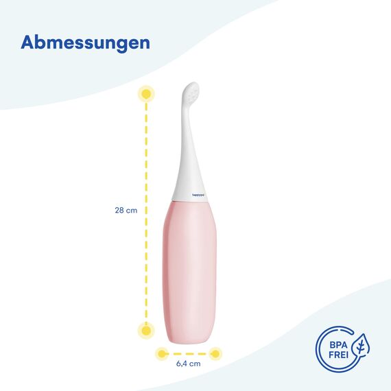 HappyPo Tragbar Po Dusche 300 ml - Tragbares Bidet für Männer und Frauen - Toilette Popodusche Ersetzt Feuchtes Toilettenpapier - Intimdusche für Schwangerschaft, Wochenbett und Reisen - Rosa