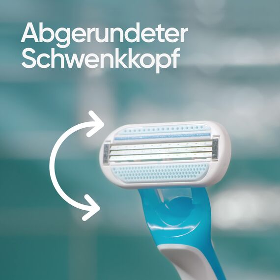 Gillette Venus Oceana Einwegrasierer Damen, 3 Damenrasierer mit Komfortklingen, Rasierer mit Rasiergelkissen für Hautschutz