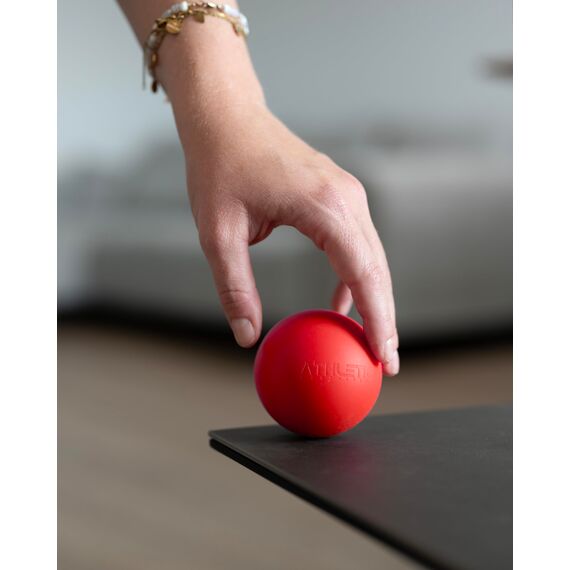 Massage-Ball [6cm Durchmesser] - Als Lacrosse-Ball und Faszien-Ball zur Selbstmassage und zur Triggerpunkttherapie (genaue Behandlung von Verspannungen) geeignet (Rot)