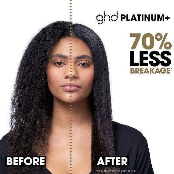 ghd Platinum+ White Intelligent Professional Hair Straightener, Less Hair Breakage, More Shine and Colour Protection, Ultra Zone Technology, Optimal Comb Temperature 185ºC Homogeneous