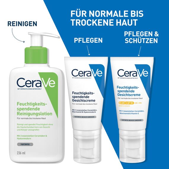CeraVe Feuchtigkeitscreme für das Gesicht, Regenerierende Nachtcreme für trockene bis sehr trockene Haut, Creme mit Hyaluron und 3 essenziellen Ceramiden, Auch für Allergiker geeignet, 52 ml